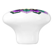 Mandala Muster 02 in lila Keramikknauf (Seitenansicht)