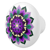Mandala Muster 02 in lila Keramikknauf (Rechts)