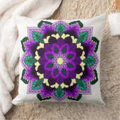 Mandala Muster 02 in lila Kissen (Decke)