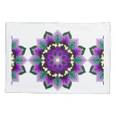 Mandala Muster 02 in lila Kissenbezug (Rückseite-Links)