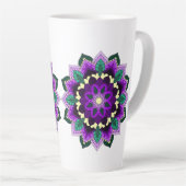Mandala Muster 02 in lila Milchtasse (Rechte Ecke)
