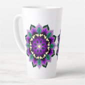 Mandala Muster 02 in lila Milchtasse (Linke Ecke)
