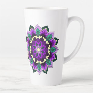 Mandala Muster 02 in lila Milchtasse