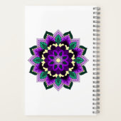 Mandala Muster 02 in lila Notizblock (Rückseite)