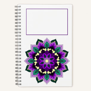 Mandala Muster 02 in lila Notizblock