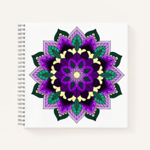 Mandala Muster 02 in lila Notizblock