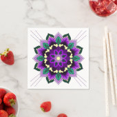 Mandala Muster 02 in lila Paper Napkin Serviette (Beispiel)