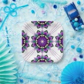 Mandala Muster 02 in lila Papierplatte Pappteller (Party)