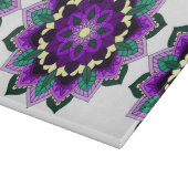 Mandala Muster 02 in lila Schneidebrett (Ecke)