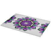 Mandala Muster 02 in lila Schneidebrett (Ecke)
