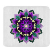 Mandala Muster 02 in lila Schneidebrett (Vorderseite)
