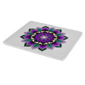 Mandala Muster 02 in lila Schneidebrett (Ecke)