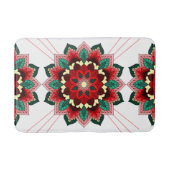 Mandala Muster 02 in Red Bath Mat Badematte (Vorderseite)