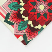 Mandala Muster 02 in rot Fleece Blanket (Ecke)
