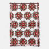 Mandala Muster 02 in rot Geschirrtuch (Vertikal)
