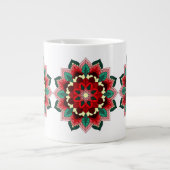 Mandala Muster 02 in rot Jumbo-Tasse (Vorderseite)