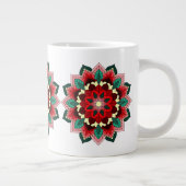Mandala Muster 02 in rot Jumbo-Tasse (Rechts)