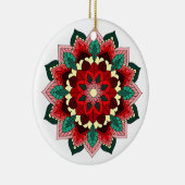 Mandala Muster 02 in rot Keramik Ornament (Rechts)