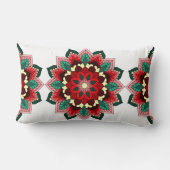 Mandala Muster 02 in rot Lendenkissen (Rückseite)