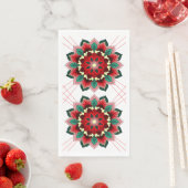 Mandala Muster 02 in rot Napkin Serviette (Beispiel)