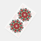 Mandala Muster 02 in rot Napkin Serviette (Ecke)