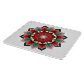 Mandala Muster 02 in rot Schneidebrett (Ecke)