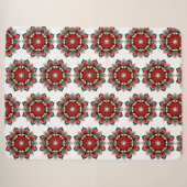 Mandala Muster 02 in rot Sherpadecke (Vorderseite (Horizontal))