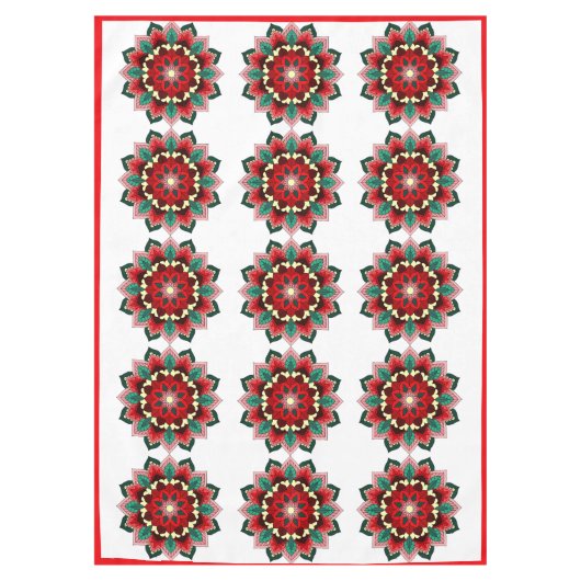 Mandala Muster 02 in rot Tischdecke (Vorderseite)