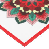 Mandala Muster 02 in rot Tischdecke (Schrägansicht)