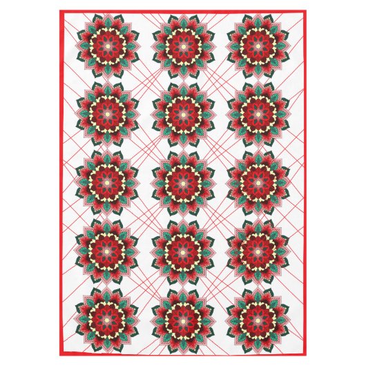 Mandala Muster 02 in rot Tischdecke (Vorderseite)