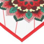Mandala Muster 02 in rot Tischdecke (Schrägansicht)