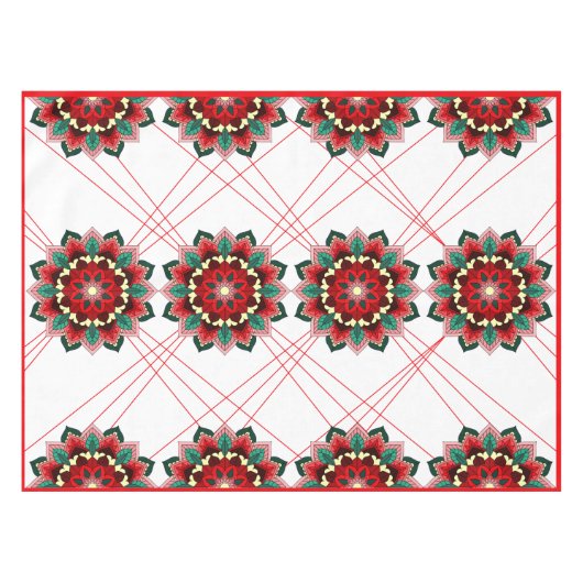 Mandala Muster 02 in rot Tischdecke (Vorderseite (Horizontal))