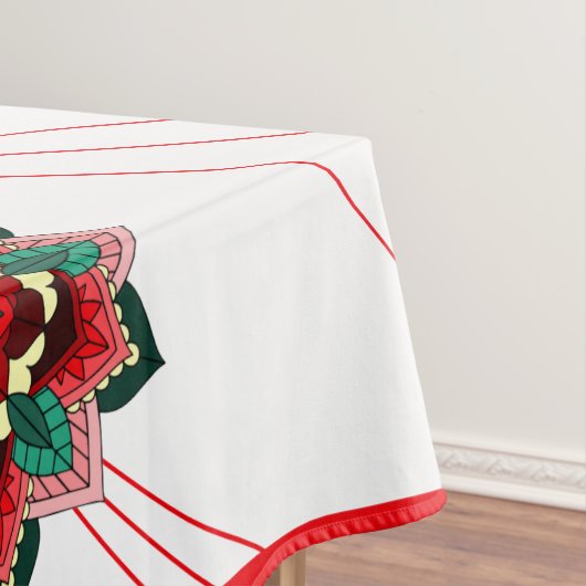 Mandala Muster 02 in rot Tischdecke (Beispiel)