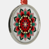 Mandala Muster 02 in rotem Metall Ornament Aus Metall (Rechts)