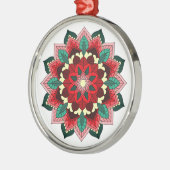 Mandala Muster 02 in rotem Metall Ornament Aus Metall (Links)