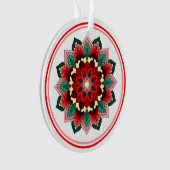 Mandala Muster 02 in rotem Ornament (Vorderseite)