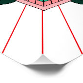 Mandala Muster 02 in rotem Poster (Ecke)