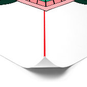 Mandala Muster 02 in rotem Poster (Ecke)