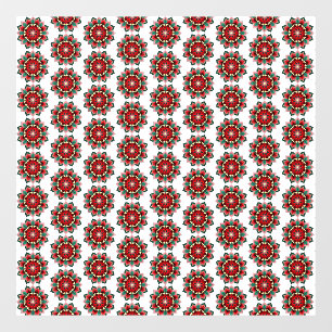 Mandala Muster 02 in roter Fensterverkleidung Fensteraufkleber