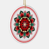 Mandala Muster 02 in roter Keramik Ornament (Rechts)