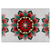 Mandala Muster 02 in roter Schneidebrett (Vorderseite)