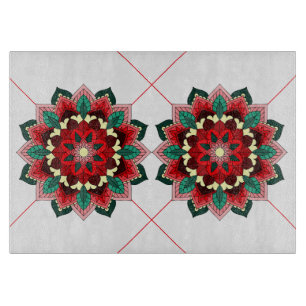 Mandala Muster 02 in roter Schneidebrett