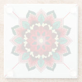 Mandala Muster 02 in Rotglas-Untersetzer Glasuntersetzer (Rückseite)
