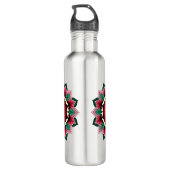 Mandala Muster 02 in tiefrosa 710 ml Wasserflasche Edelstahlflasche (Rückseite)