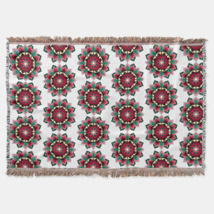 Mandala Muster 02 in tiefrosa Decke