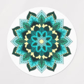 Mandala Muster 02 in tiefrosa Etiketten (Design 1)