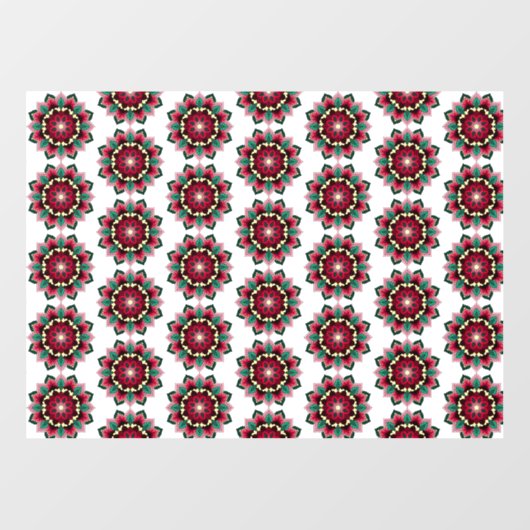 Mandala Muster 02 in tiefrosa Fensteraufkleber (Blatt)
