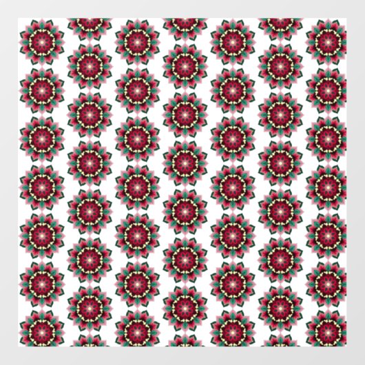 Mandala Muster 02 in tiefrosa Fensteraufkleber (Blatt)