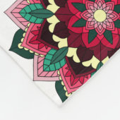 Mandala Muster 02 in tiefrosa Fleece Blanket (Ecke)