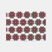 Mandala Muster 02 in tiefrosa Fleece Blanket (Vorderseite (Horizontal))